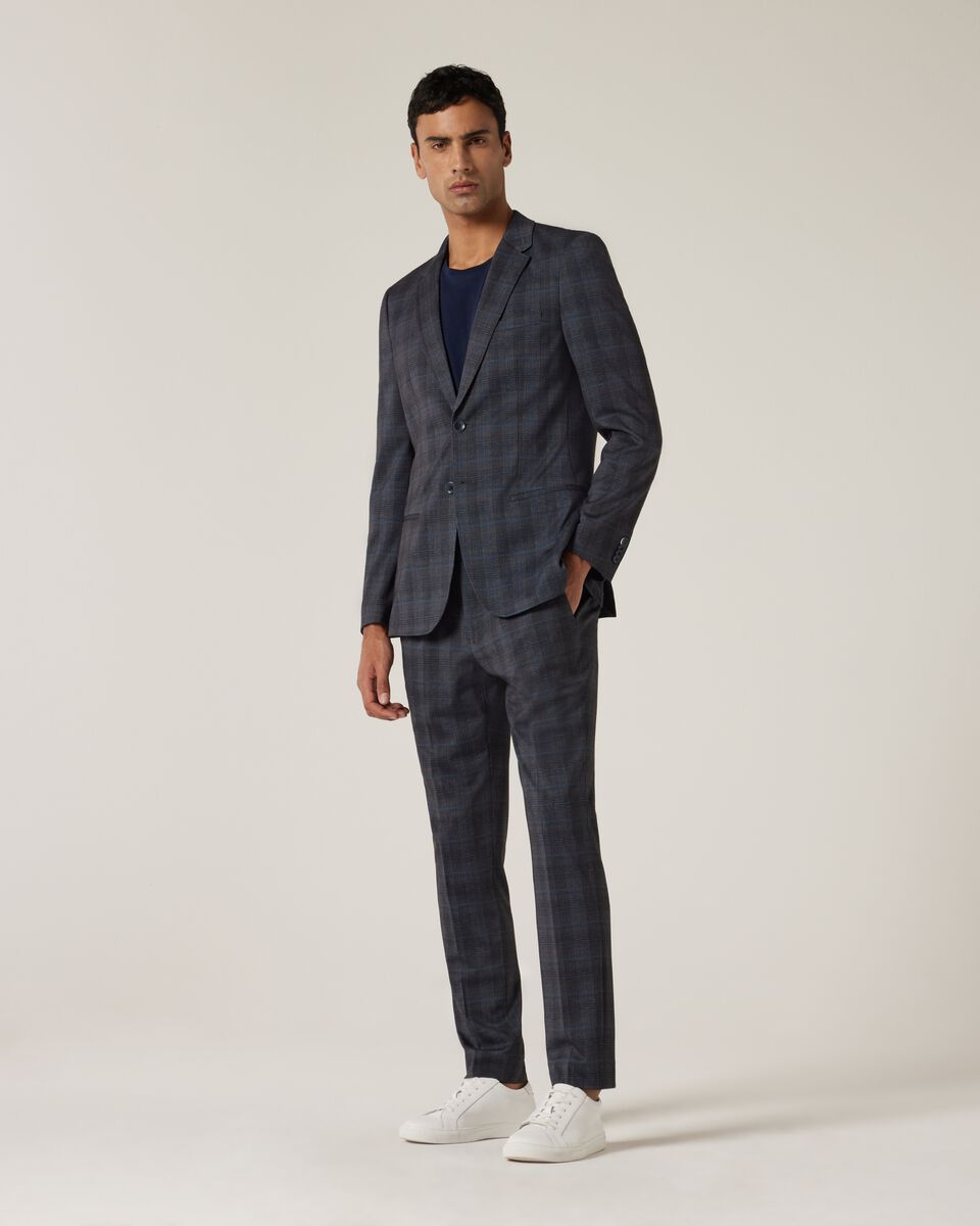 Travel Jersey Check Tailored Pant, , hi-res
